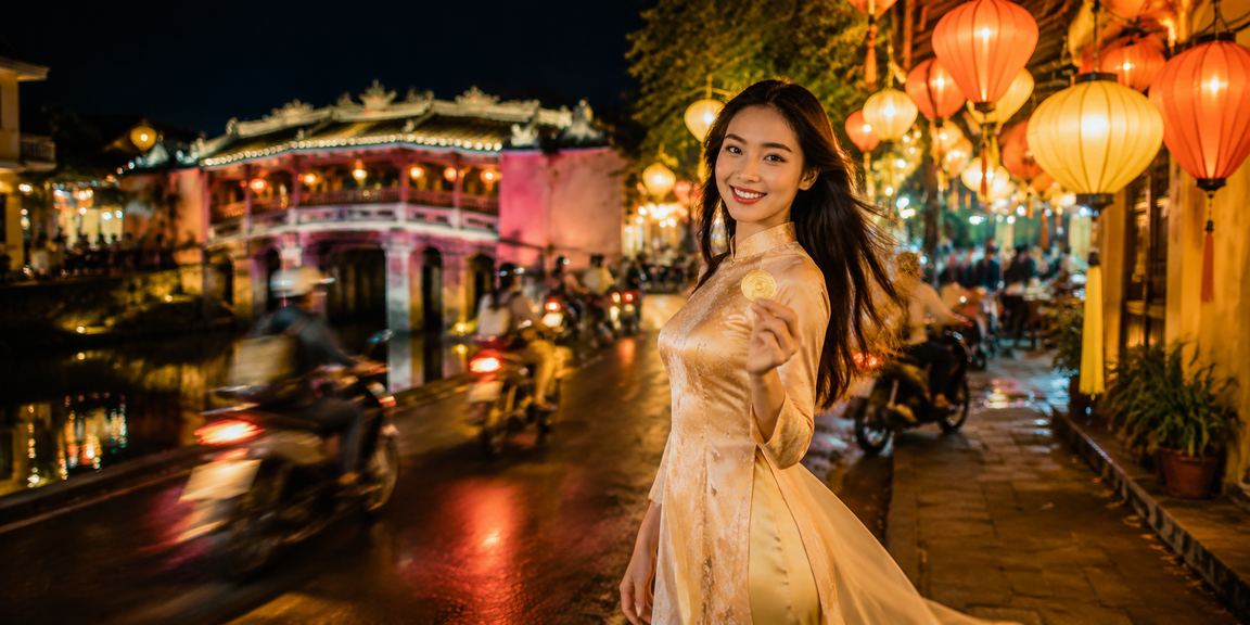 Người chơi tại Hội An tham gia trò chơi bài trực tuyến trên điện thoại vào buổi tối